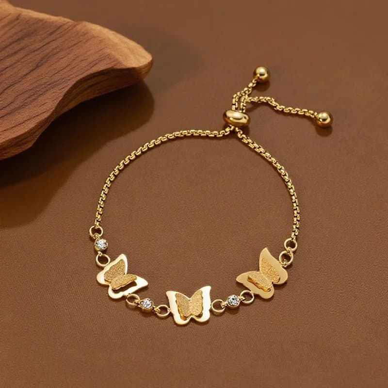 Bracelet jonc chaîne zircone cubique, or