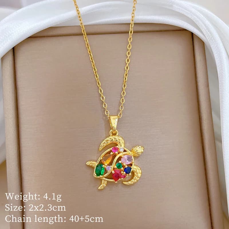 Collier Pendentif Coeur Scintillant en Zircons