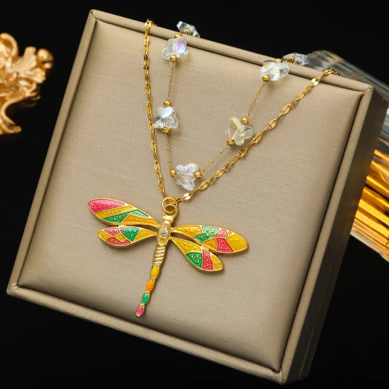 Collier chaîne clavicule pendentif abeille