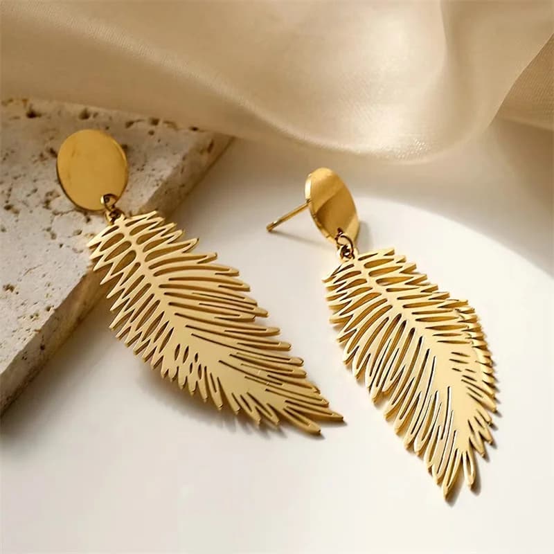Paire de boucles d'oreilles pendantes irrégulières colorées