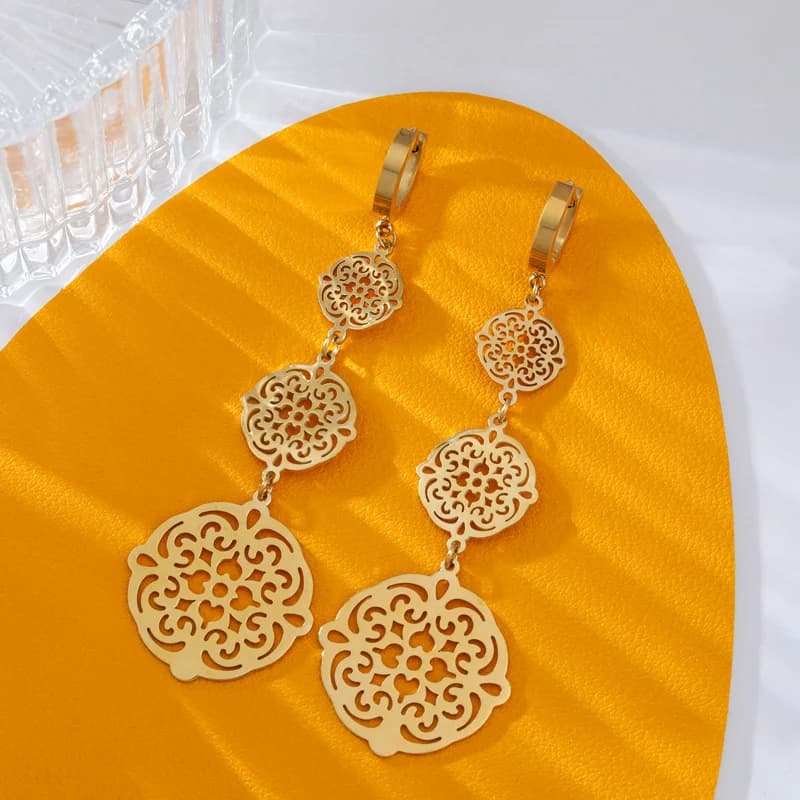 Boucles d'oreilles pendantes attrape-rêves plumes