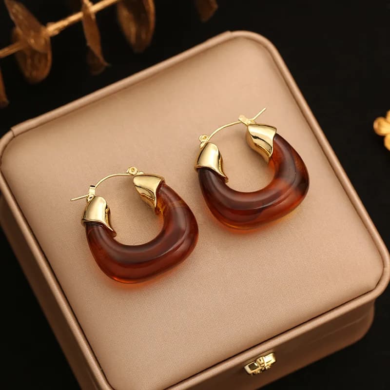 Boucles d'oreilles puces papillon perle, acier inoxydable