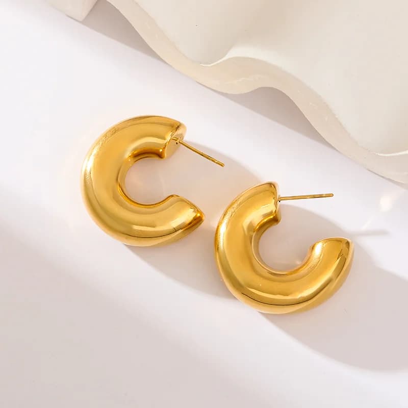 Boucles d'oreilles clou en or acier inoxydable 316L pour femmes