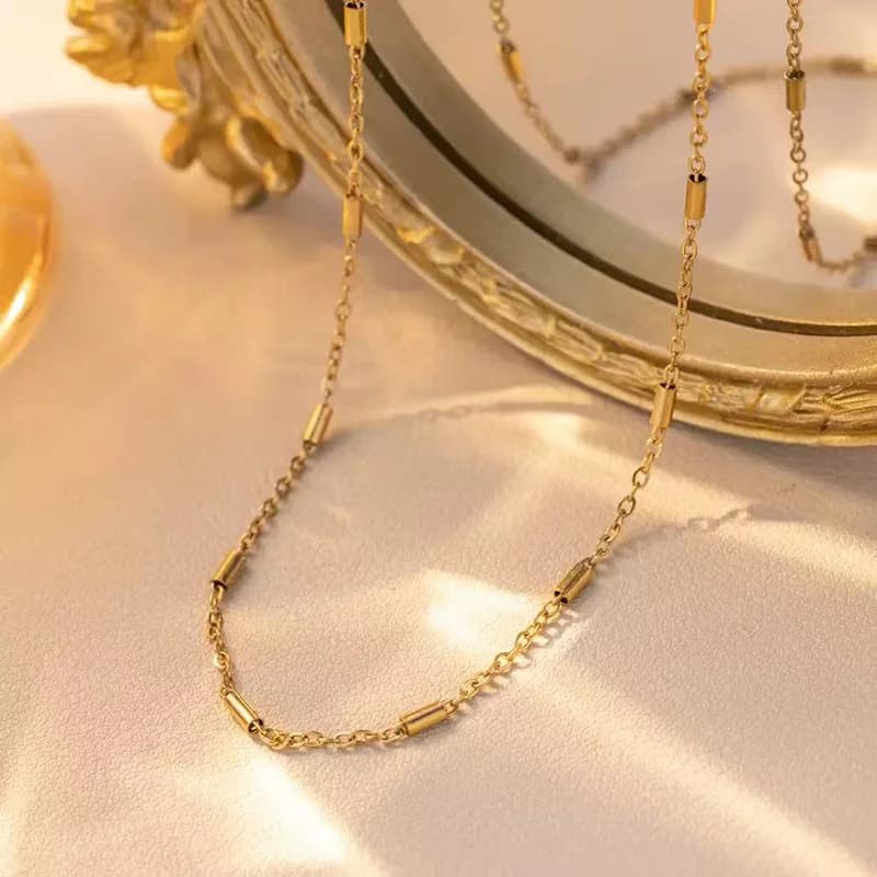 Collier chaîne épaisse dorée