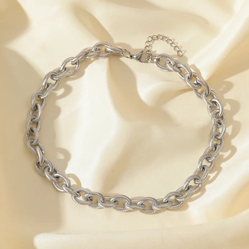 Collier chaîne cubaine épaisse, or ou argent