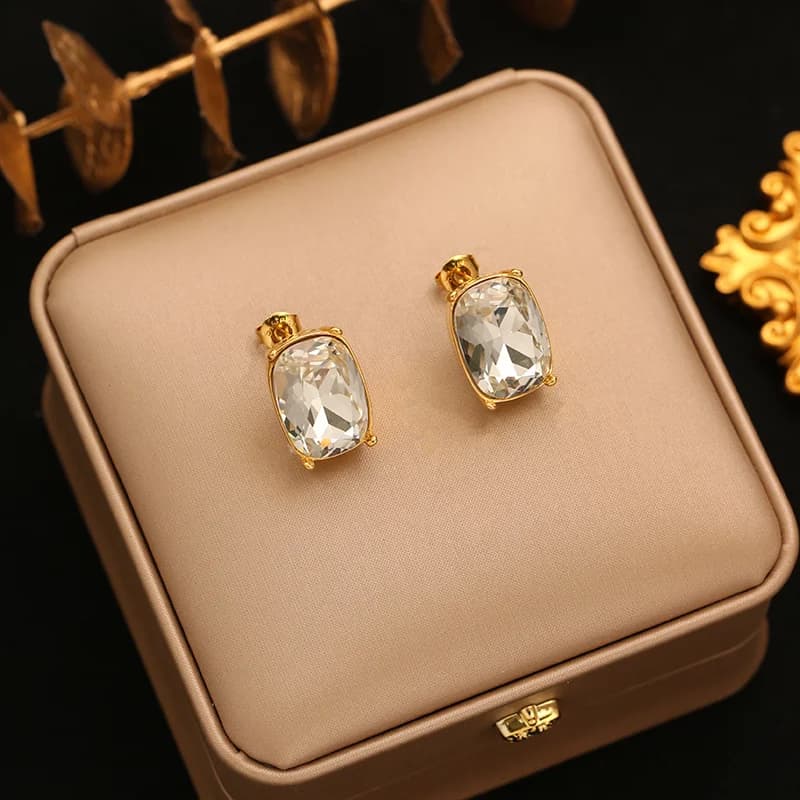 Boucles d'oreilles puces papillon perle, acier inoxydable