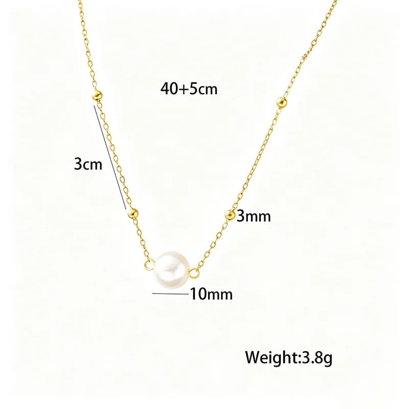 Collier avec Pendentif en Perle d'Eau Douce Naturelle