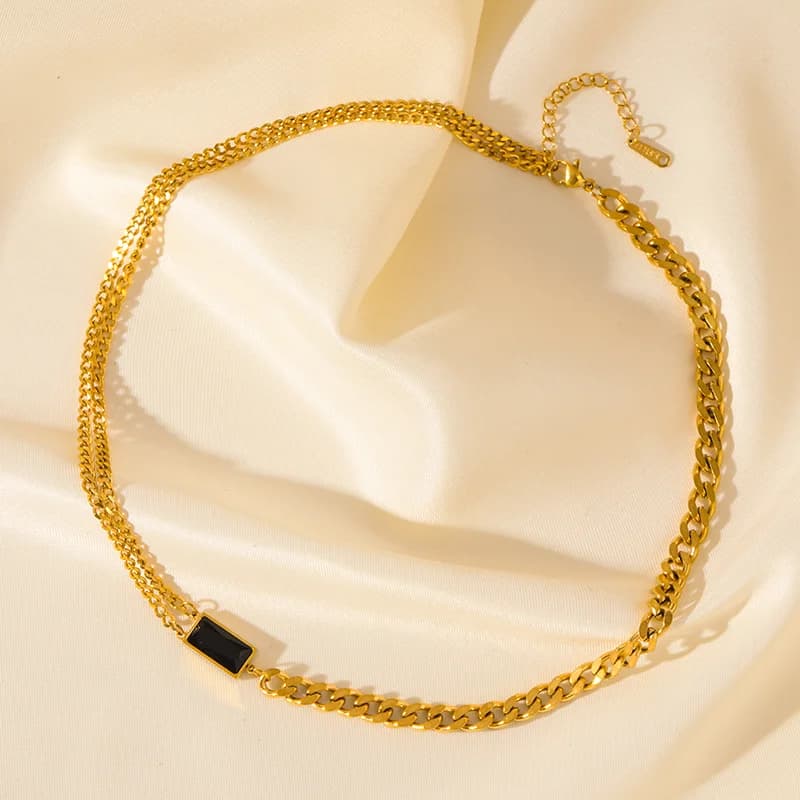 Collier cristal zircon coloré