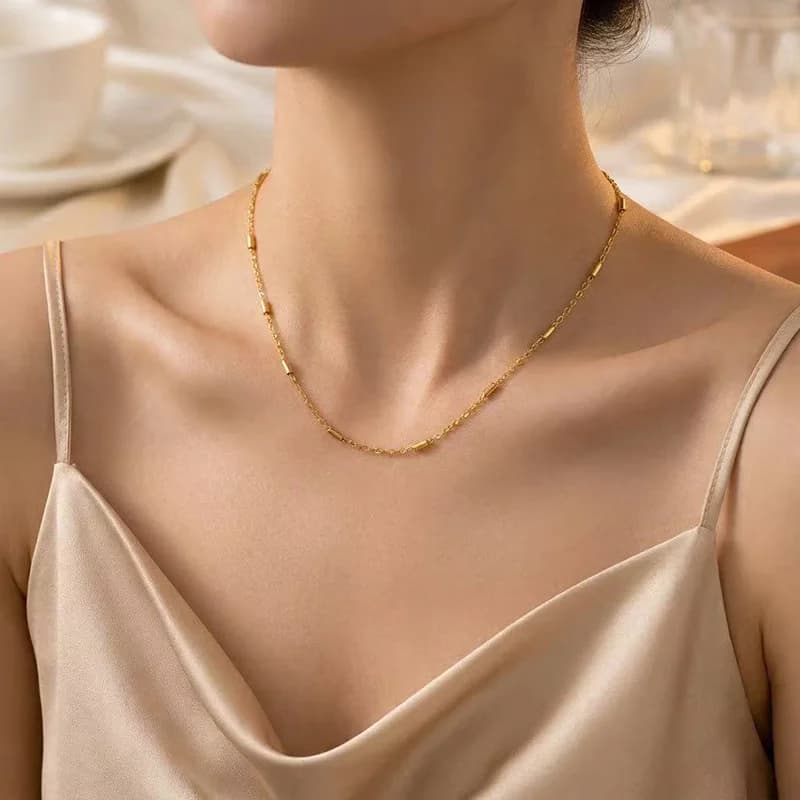 Collier chaîne épaisse dorée