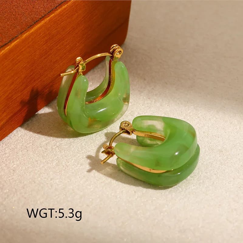 Boucles d'oreilles pendantes soleil étoile ambrées vintage