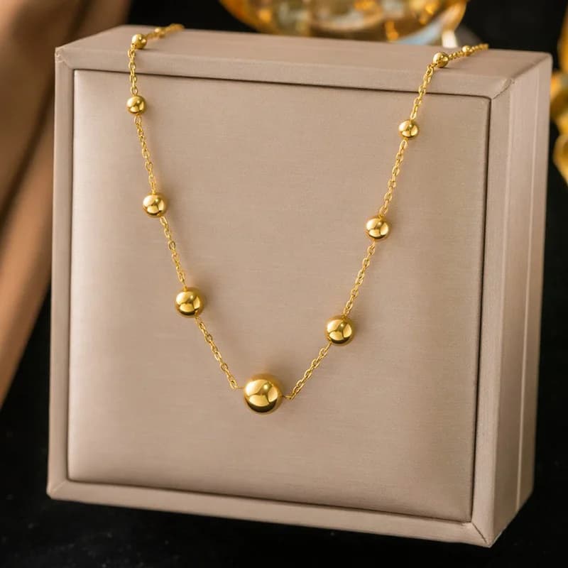 Collier chaîne épaisse dorée