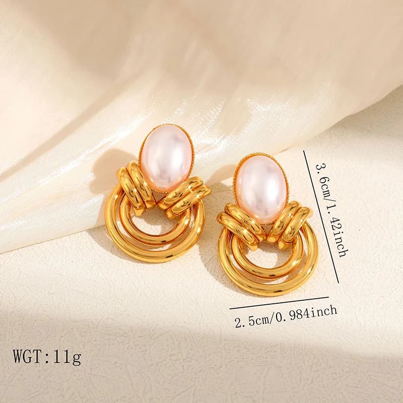 Boucles d'oreilles puces géométriques en forme de C avec zircons