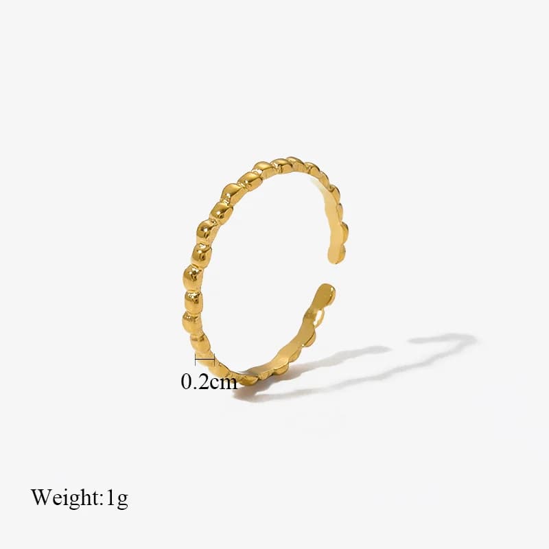 Bague ouverte en acier inoxydable pour femme