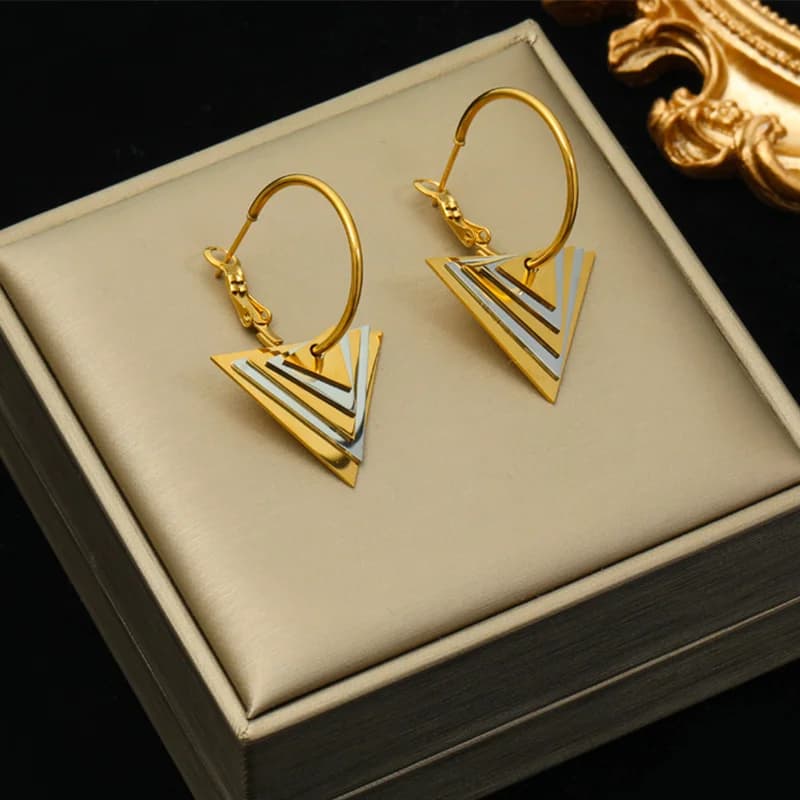 Boucles d'Oreilles Pendantes Perles Croix Léopard Phénix