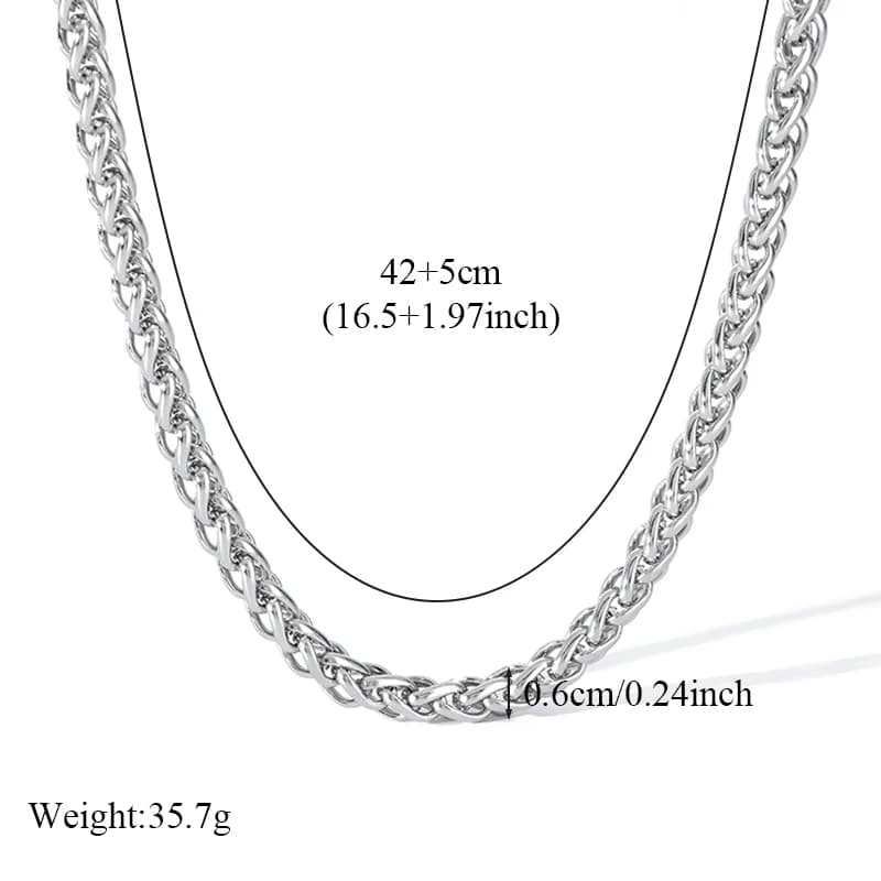 Collier à Chaîne Épaisse Argenté