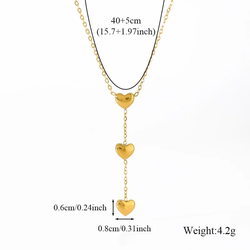 Collier Pendentif Coeur Charmant Doré