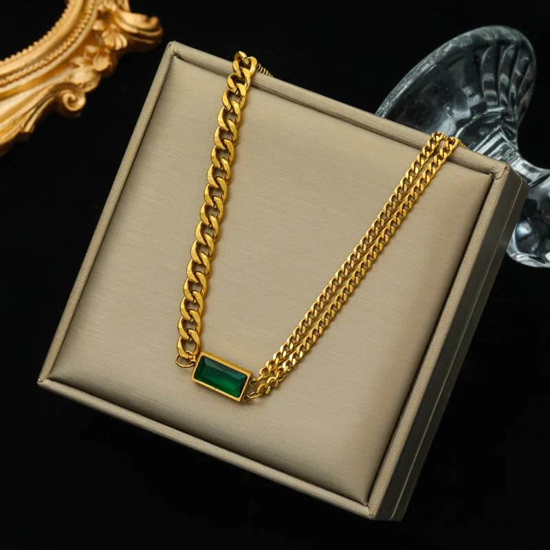 Collier Choker Chaîne Épaisse Dorée