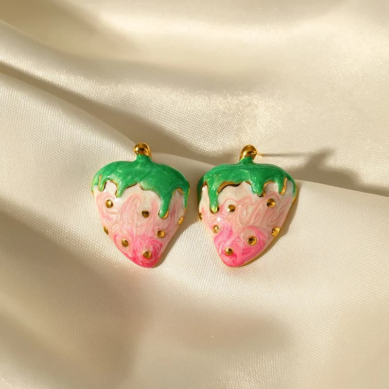 Boucles d'oreilles pendantes irrégulières en forme de cœur