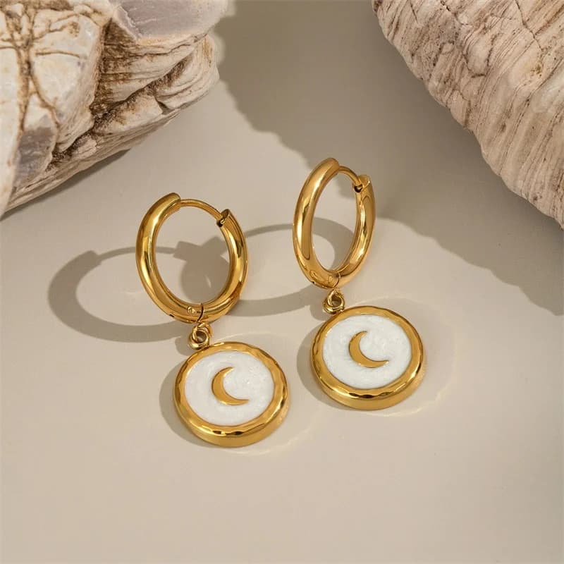 Boucles d'oreilles pendantes irrégulières en forme de cœur