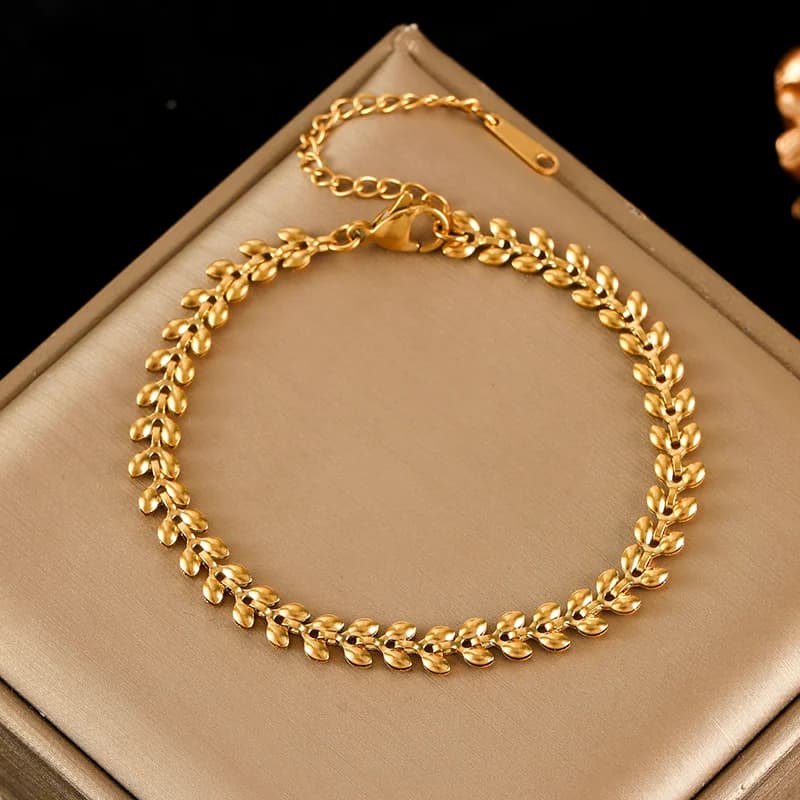 Bracelet chaîne en métal léger pour femmes